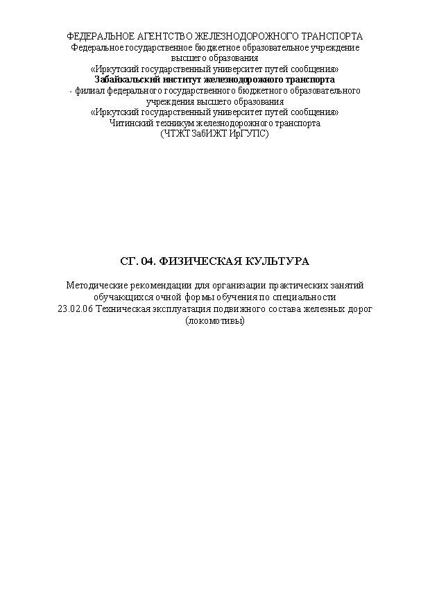 СГ. 04. Физическая культура (СПО)