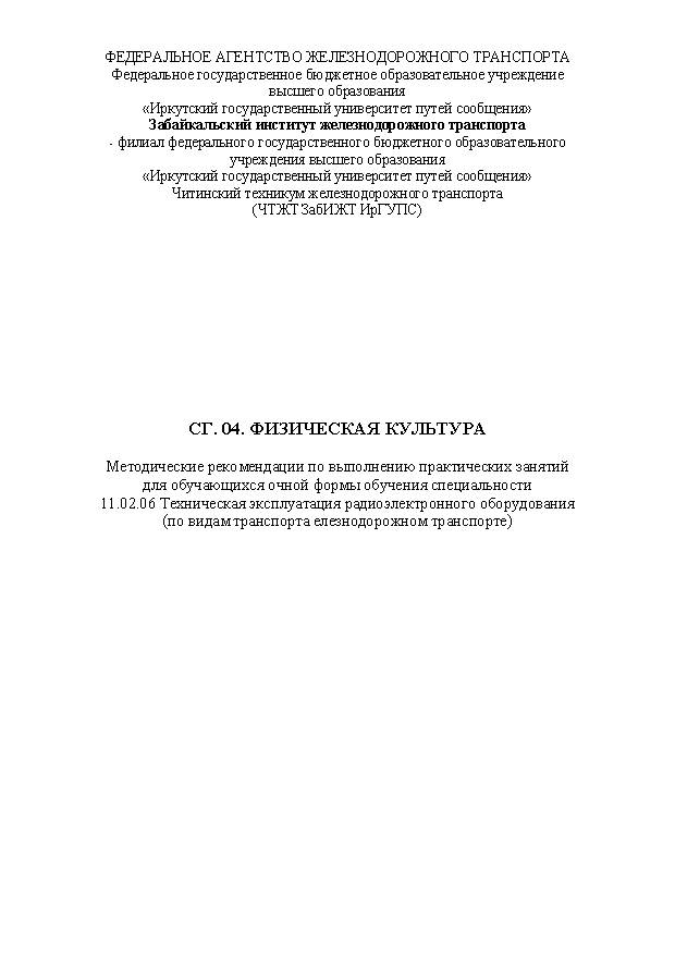 СГ. 04. Физическая культура (СПО)